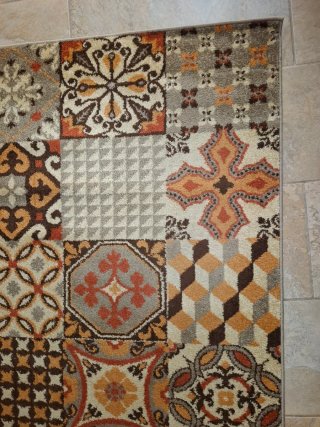 Alfombra patchwork pelo corto
