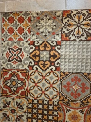 Alfombra patchwork pelo corto