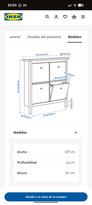 Zapatero Ikea Hemnes 4 compartimentos