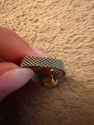 Anillo Tous Mesh Oso Oro y Plateado