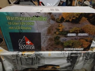 Boiler Calentador Agua Camping 10L 12V 200W LCD
