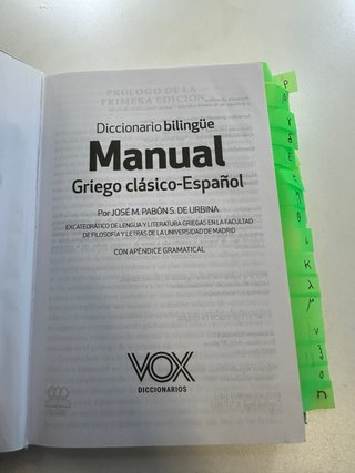 Manual griego clásico-español diccionario bilin...
