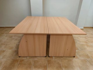 2 Mesas de Oficina Madera y Plástico