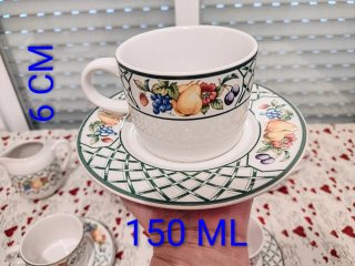 JUEGO VINTAGE CAFÉ O TÉ PORCELANA