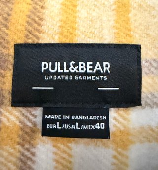 Camisa Cuadros Pull&Bear Talla L