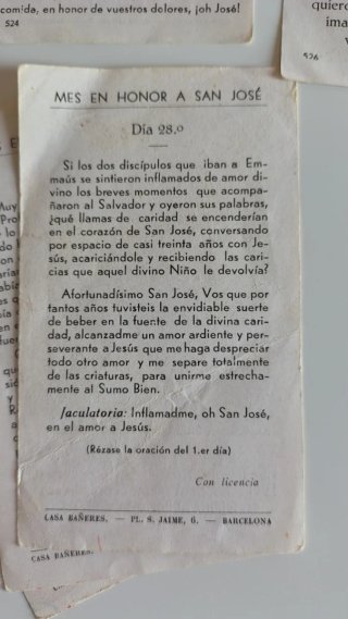 Lote de estampas religiosas - Casa Bañeres