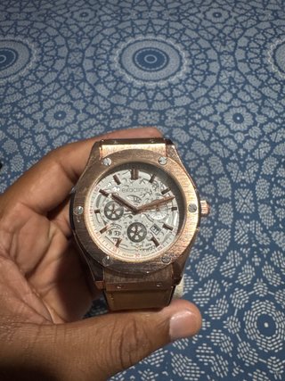 Reloj Exactime Hombre Oro Blanco
