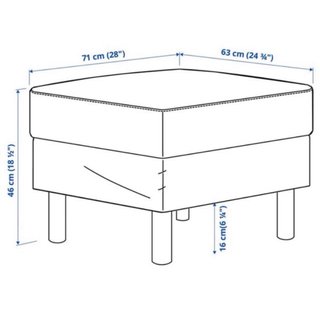 Puff IKEA SALTSJÖBADEN Reposapiés Negro