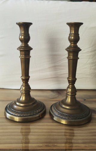 Candelabros Bronce Principios Siglo XX (2)
