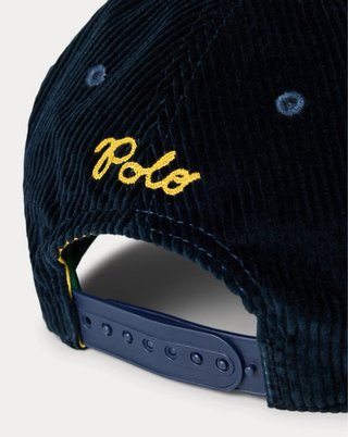 Cappellino Polo Ralph Lauren corduroy blu