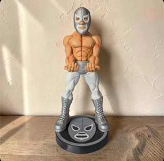 Soporte mando joystick Luchador Plata