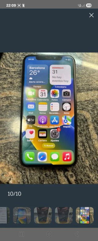 Móvil iPhone X negro