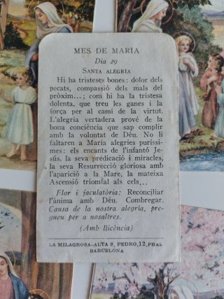 Lote de estampas religiosas - La Milagrosa