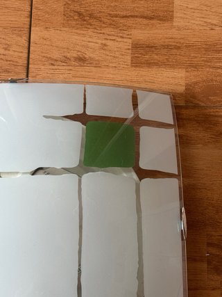 Lámpara de techo de cristal y plástico