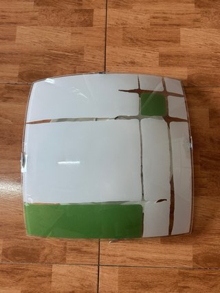 Lámpara de techo de cristal y plástico