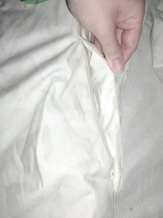 Abrigo de nieve impermeable beige y blanco