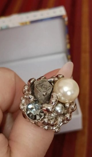 Anello con Zirconi Gialli e Bianchi