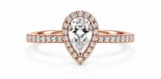 Anillo Oro Rosa con Diamantes