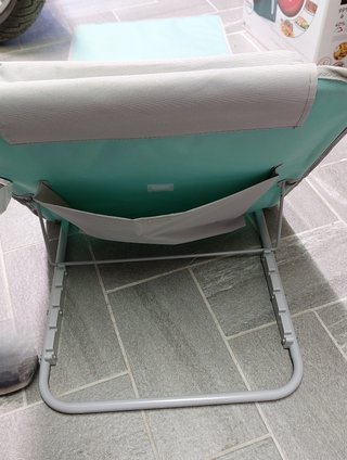 Sdraiette prendisole azzurra con cuscino