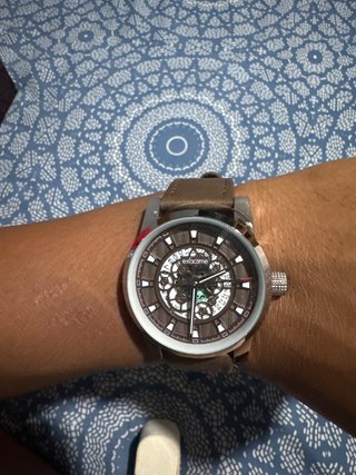 Reloj Exactime Hombre Marrón/Plateado