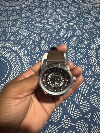 Reloj Exactime Hombre Marrón/Plateado