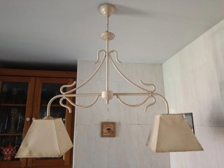 Lámpara colgante metal beige