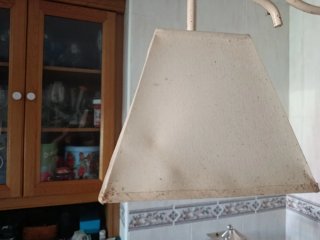 Lámpara colgante metal beige