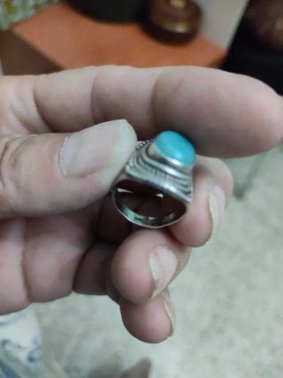 Anillo Amazonita Plata Ancho Dedo Pequeño