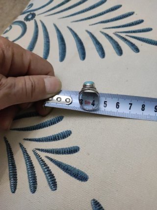 Anillo Amazonita Plata Ancho Dedo Pequeño