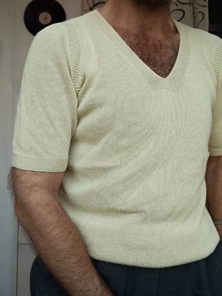 Maglia Taviani uomo manica corta V-neck vintage