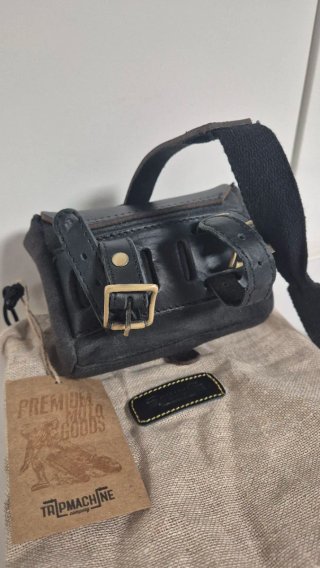 Bolsa Porta Candado Cuero Negro Trip Machine