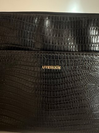 Bolso bandolera Uterqüe piel efecto lagarto