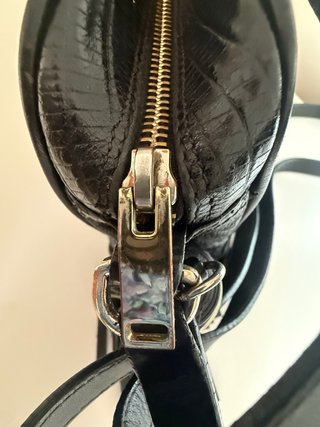 Bolso bandolera Uterqüe piel efecto lagarto