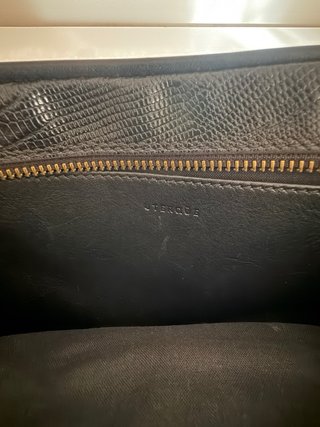 Bolso bandolera Uterqüe piel efecto lagarto
