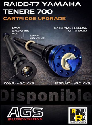 Kit Cartuchos Lainer Tenere 700 Amortiguador