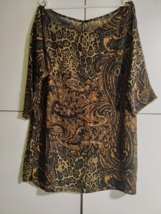 Blusa manga tres cuartos estampada