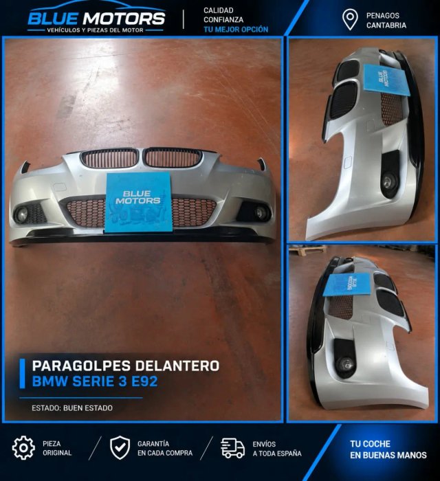 Paragolpes Delantero BMW Serie 3 E92 Pack M + Lip