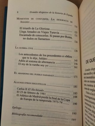 Grandes disgustos de la Historia de España. Libro