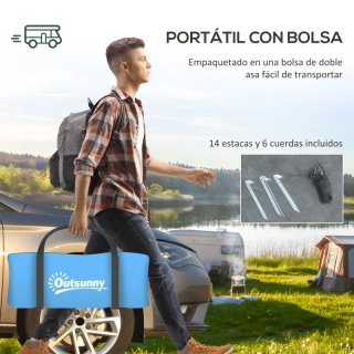 Tienda de campaña azul 3 personas