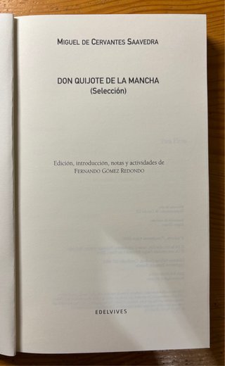Don Quijote de la Mancha - Edelvives (selección).