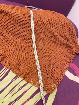 Toquilla de ganchillo naranja-teja claro