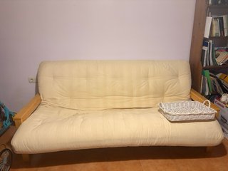 Somier para sofá cama futón de madera.