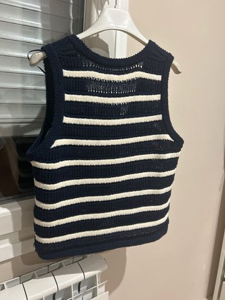 Chaleco Sfera Rayas Azul Marino Talla S