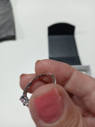 Anillo Plata S925 lazo Rosa