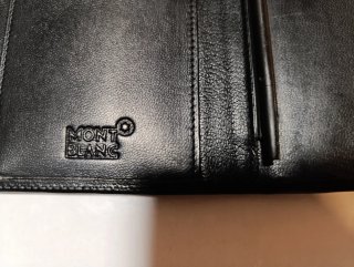 Agenda Montblanc Piel Negra Porta Tarjetas