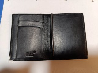 Agenda Montblanc Piel Negra Porta Tarjetas