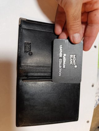 Agenda Montblanc Piel Negra Porta Tarjetas