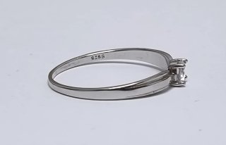 Anillo solitario plata S925 con circonita
