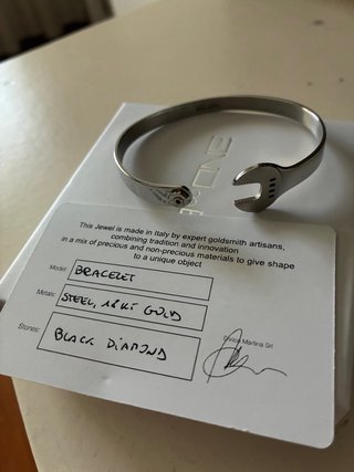 Pulsera Acero y Oro 18kt Enrico Martina Nueva.