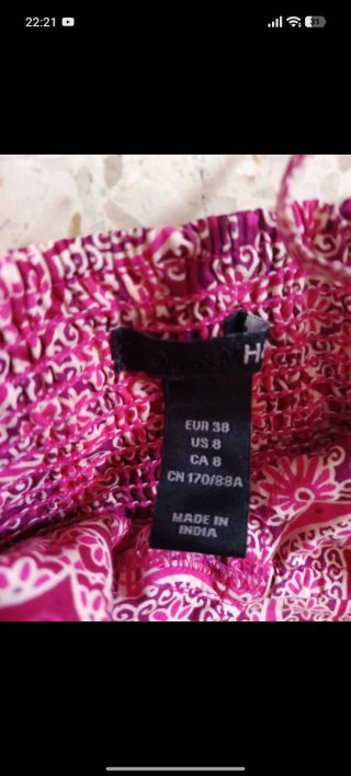 Vestido de verano rosa y morado talla única